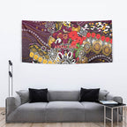 Brisbane Broncos ANZAC Day Tapestry Aboriginal Poppy Remembrance Rugby - Lest We Forget