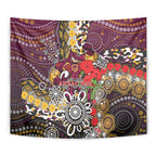 Brisbane Broncos ANZAC Day Tapestry Aboriginal Poppy Remembrance Rugby - Lest We Forget