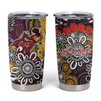 Brisbane Broncos ANZAC Day Tumbler Cup Aboriginal Poppy Remembrance Rugby - Lest We Forget