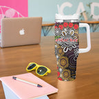 Brisbane Broncos ANZAC Day Tumbler With Handle Aboriginal Poppy Remembrance Rugby - Lest We Forget