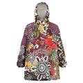 Brisbane Broncos ANZAC Day Wearable Blanket Hoodie Aboriginal Poppy Remembrance Rugby - Lest We Forget