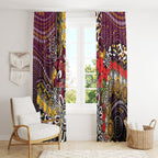 Brisbane Broncos ANZAC Day Window Curtain Aboriginal Poppy Remembrance Rugby - Lest We Forget