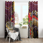 Brisbane Broncos ANZAC Day Window Curtain Aboriginal Poppy Remembrance Rugby - Lest We Forget