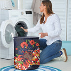 Adelaide Crows ANZAC Day Tribute Laundry Basket Indigenous Dot Art Poppy Remembrance Football Warrior