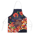 Adelaide Crows ANZAC Day Tribute Apron Indigenous Dot Art Poppy Remembrance Football Warrior