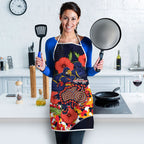 Adelaide Crows ANZAC Day Tribute Apron Indigenous Dot Art Poppy Remembrance Football Warrior