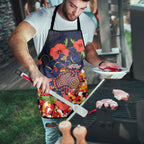 Adelaide Crows ANZAC Day Tribute Apron Indigenous Dot Art Poppy Remembrance Football Warrior