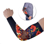Adelaide Crows ANZAC Day Tribute Arm Sleeves Indigenous Dot Art Poppy Remembrance Football Warrior