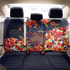 Adelaide Crows ANZAC Day Tribute Back Car Seat Cover Indigenous Dot Art Poppy Remembrance Football Warrior