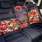 Adelaide Crows ANZAC Day Tribute Back Car Seat Cover Indigenous Dot Art Poppy Remembrance Football Warrior