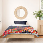 Adelaide Crows ANZAC Day Tribute Bedding Set Indigenous Dot Art Poppy Remembrance Football Warrior