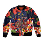 Adelaide Crows ANZAC Day Tribute Bomber Jacket Indigenous Dot Art Poppy Remembrance Football Warrior