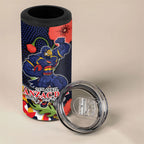Adelaide Crows ANZAC Day Tribute 4 in 1 Can Cooler Tumbler Indigenous Dot Art Poppy Remembrance Football Warrior
