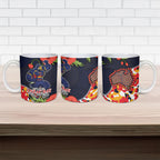 Adelaide Crows ANZAC Day Tribute Ceramic Mug Indigenous Dot Art Poppy Remembrance Football Warrior