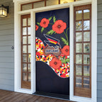 Adelaide Crows ANZAC Day Tribute Door Cover Indigenous Dot Art Poppy Remembrance Football Warrior