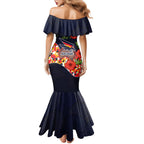 Adelaide Crows ANZAC Day Tribute Family Matching Mermaid Dress and Hawaiian Shirt Indigenous Dot Art Poppy Remembrance Football Warrior