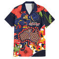 Adelaide Crows ANZAC Day Tribute Family Matching Summer Maxi Dress and Hawaiian Shirt Indigenous Dot Art Poppy Remembrance Football Warrior