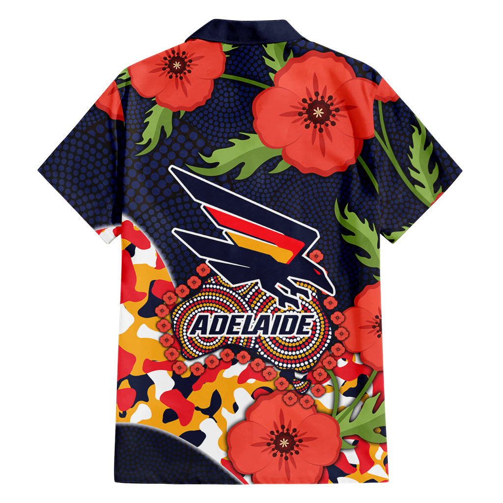 Adelaide Crows ANZAC Day Tribute Family Matching Summer Maxi Dress and Hawaiian Shirt Indigenous Dot Art Poppy Remembrance Football Warrior