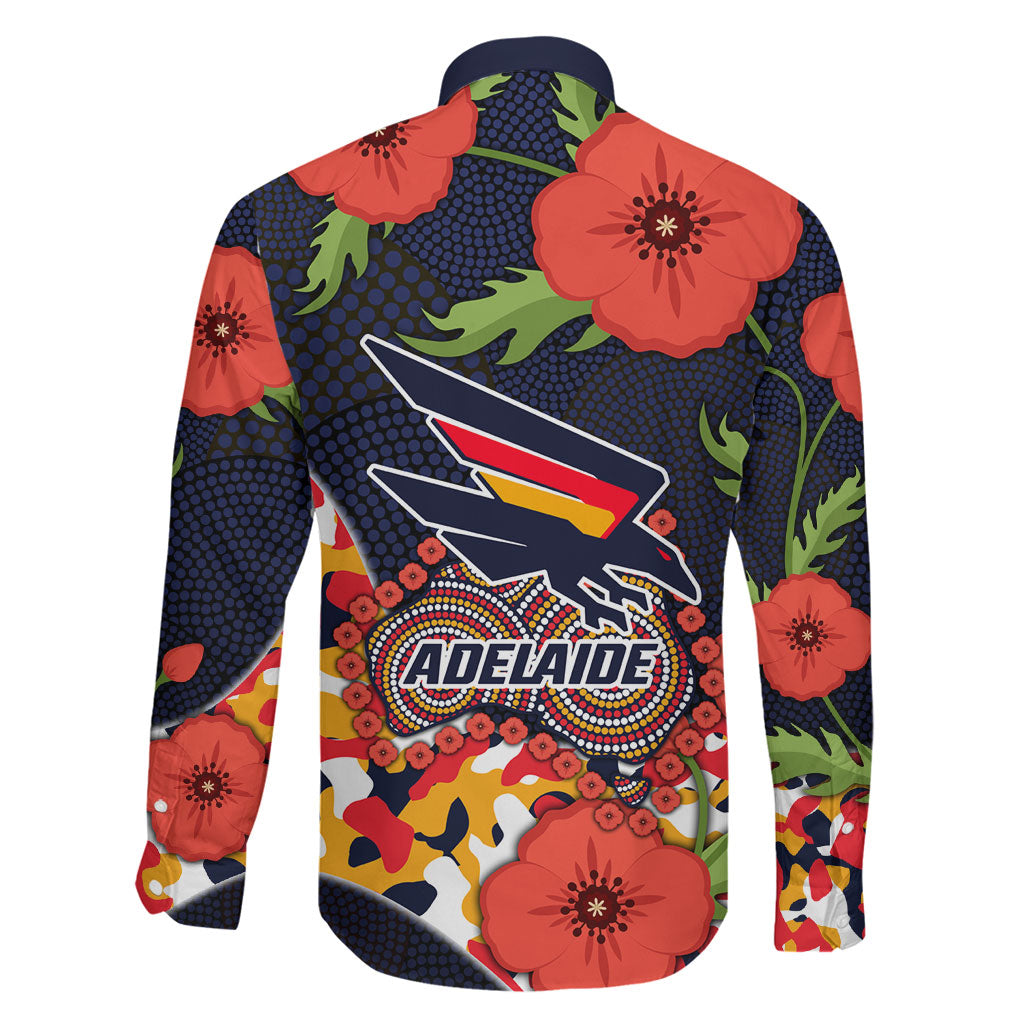 Adelaide Crows ANZAC Day Tribute Family Matching Tank Maxi Dress and Hawaiian Shirt Indigenous Dot Art Poppy Remembrance Football Warrior