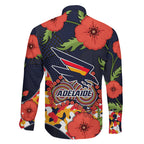 Adelaide Crows ANZAC Day Tribute Family Matching Tank Maxi Dress and Hawaiian Shirt Indigenous Dot Art Poppy Remembrance Football Warrior