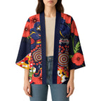 Adelaide Crows ANZAC Day Tribute Kimono Indigenous Dot Art Poppy Remembrance Football Warrior