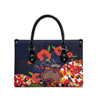 Adelaide Crows ANZAC Day Tribute Leather Bag Indigenous Dot Art Poppy Remembrance Football Warrior