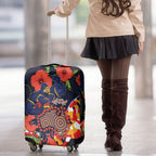 Adelaide Crows ANZAC Day Tribute Luggage Cover Indigenous Dot Art Poppy Remembrance Football Warrior
