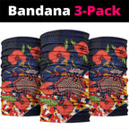 Adelaide Crows ANZAC Day Tribute Neck Gaiter Indigenous Dot Art Poppy Remembrance Football Warrior