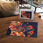 Adelaide Crows ANZAC Day Tribute Puzzle Indigenous Dot Art Poppy Remembrance Football Warrior