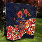 Adelaide Crows ANZAC Day Tribute Quilt Indigenous Dot Art Poppy Remembrance Football Warrior