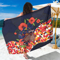 Adelaide Crows ANZAC Day Tribute Sarong Indigenous Dot Art Poppy Remembrance Football Warrior