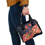 Adelaide Crows ANZAC Day Tribute Shoulder Handbag Indigenous Dot Art Poppy Remembrance Football Warrior