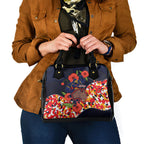 Adelaide Crows ANZAC Day Tribute Shoulder Handbag Indigenous Dot Art Poppy Remembrance Football Warrior