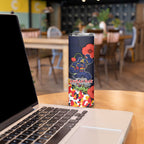 Adelaide Crows ANZAC Day Tribute Skinny Tumbler Indigenous Dot Art Poppy Remembrance Football Warrior