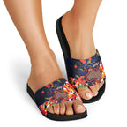 Adelaide Crows ANZAC Day Tribute Slide Sandals Indigenous Dot Art Poppy Remembrance Football Warrior
