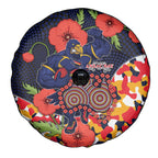 Adelaide Crows ANZAC Day Tribute Spare Tire Cover Indigenous Dot Art Poppy Remembrance Football Warrior
