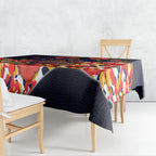 Adelaide Crows ANZAC Day Tribute Tablecloth Indigenous Dot Art Poppy Remembrance Football Warrior