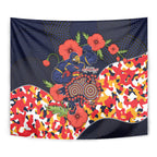 Adelaide Crows ANZAC Day Tribute Tapestry Indigenous Dot Art Poppy Remembrance Football Warrior