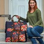 Adelaide Crows ANZAC Day Tribute Travel Bag Indigenous Dot Art Poppy Remembrance Football Warrior