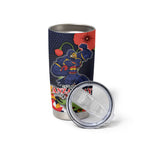 Adelaide Crows ANZAC Day Tribute Tumbler Cup Indigenous Dot Art Poppy Remembrance Football Warrior