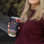 Adelaide Crows ANZAC Day Tribute Tumbler Cup Indigenous Dot Art Poppy Remembrance Football Warrior