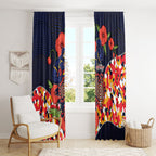Adelaide Crows ANZAC Day Tribute Window Curtain Indigenous Dot Art Poppy Remembrance Football Warrior