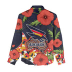 Adelaide Crows ANZAC Day Tribute Women Casual Shirt Indigenous Dot Art Poppy Remembrance Football Warrior
