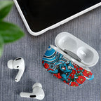 Personalised Cronulla Sharks ANZAC AirPods Case Indigenous Wave Pattern Poppy Remembrance Shark Warrior