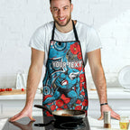 Personalised Cronulla Sharks ANZAC Apron Indigenous Wave Pattern Poppy Remembrance Shark Warrior