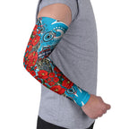 Personalised Cronulla Sharks ANZAC Arm Sleeves Indigenous Wave Pattern Poppy Remembrance Shark Warrior