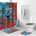 Personalised Cronulla Sharks ANZAC Bathroom Set Indigenous Wave Pattern Poppy Remembrance Shark Warrior