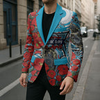 Personalised Cronulla Sharks ANZAC Blazer Indigenous Wave Pattern Poppy Remembrance Shark Warrior
