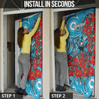 Personalised Cronulla Sharks ANZAC Door Cover Indigenous Wave Pattern Poppy Remembrance Shark Warrior