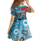 Personalised Cronulla Sharks ANZAC Family Matching Tank Maxi Dress and Hawaiian Shirt Indigenous Wave Pattern Poppy Remembrance Shark Warrior